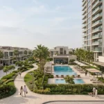 Dubai apartment building and villa community illustrating residential property ownership costs